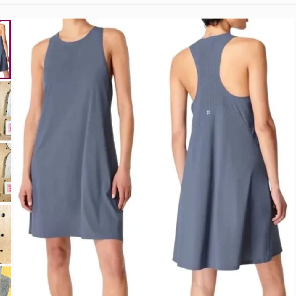 Sweaty Betty Blue Gray Halter Mini Sundress